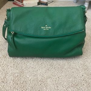 Green floppy leather Kate Spade bag